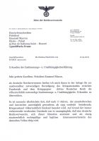 Einschreiben an Präsident Emmanuel Macron