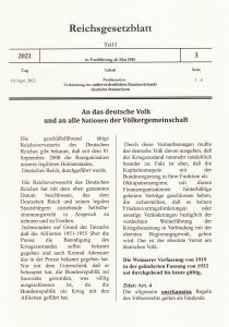 Reichsgesetzblatt 03/2021